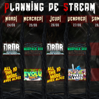Planning de Stream Semaine 26 - 2025