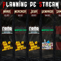 Planning de Stream Semaine 27 - 2025