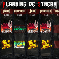 Planning de Stream Semaine 43 - 2025