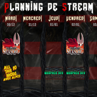 Planning de Stream Semaine 01 - 2026