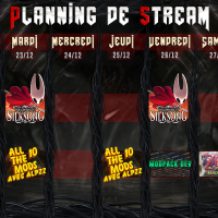 Planning de Stream Semaine 52 - 2025