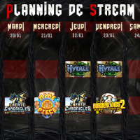 Planning de Stream Semaine 04 - 2026
