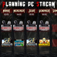Planning de Stream Semaine 10 - 2026