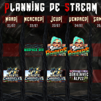 Planning de Stream Semaine 30 - 2026
